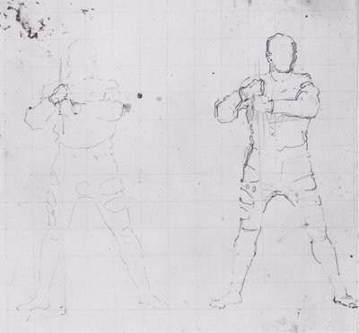 Guerrier debout de face - Ferdinand Hodler